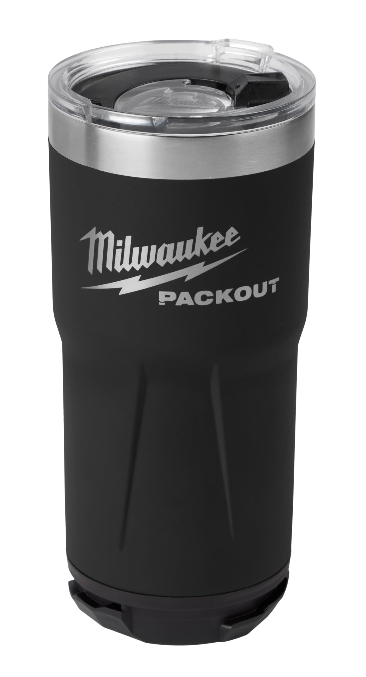 Milwaukee Packout Insulated Tumbler 20oz (590ml) Black - Stainless Steel Vacuum Flask for Hot & Cold Drinks - Perfect for Construction Sites, Camping, and Outdoor Work