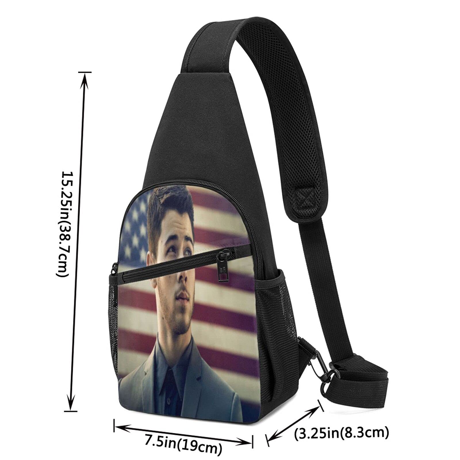Nick Jonas Crossbody Bags for Men & Women - Multifunctional Sling Backpack, Chest Bag, Hiking Pack, Small Shoulder Bag for Camping, Sports, Travel & Daily Use | Perfect for Outdoor Adventures, Gym & City Commute