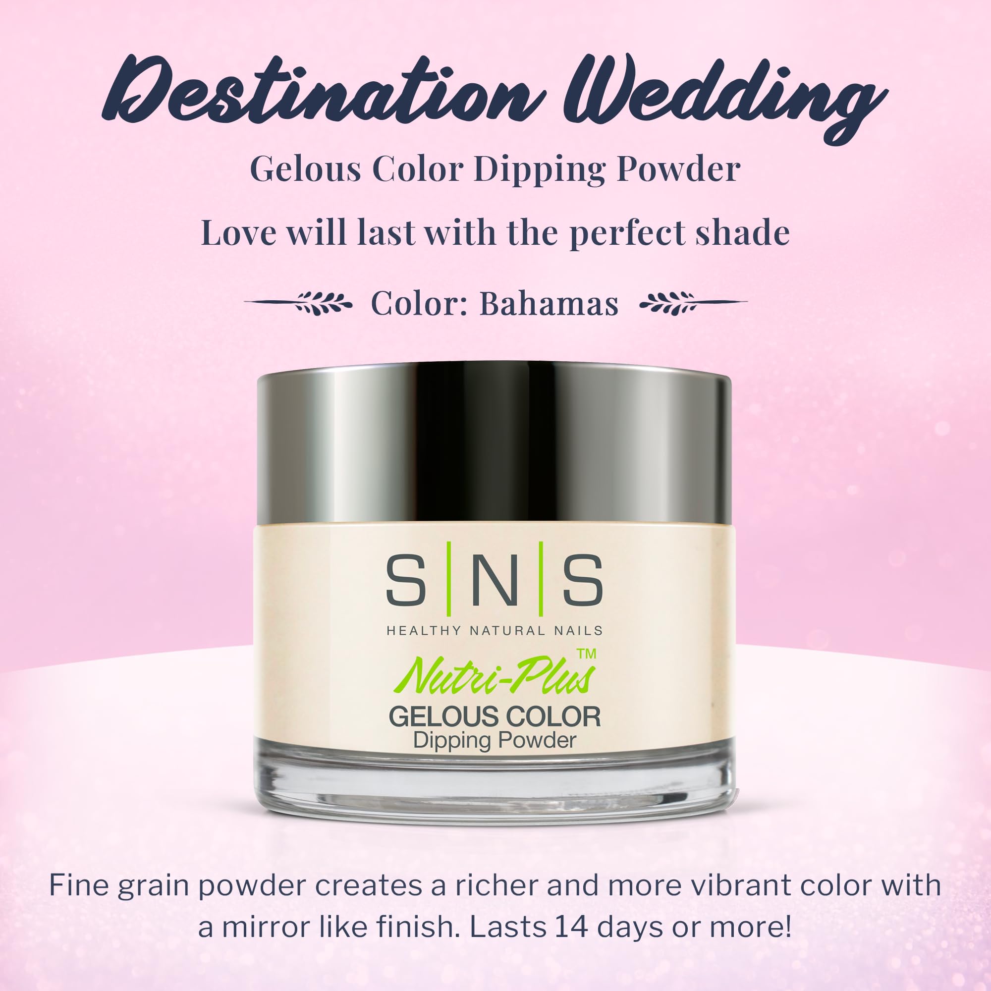 SNS Nail Dip Powder - Bahamas White Cream Long-Lasting Dipping Nail Color (1oz) - No UV Lamp Needed, Low Odor, Lasts 14 Days - Perfect for Manicures, Pedicures & Salon-Quality Nails at Home