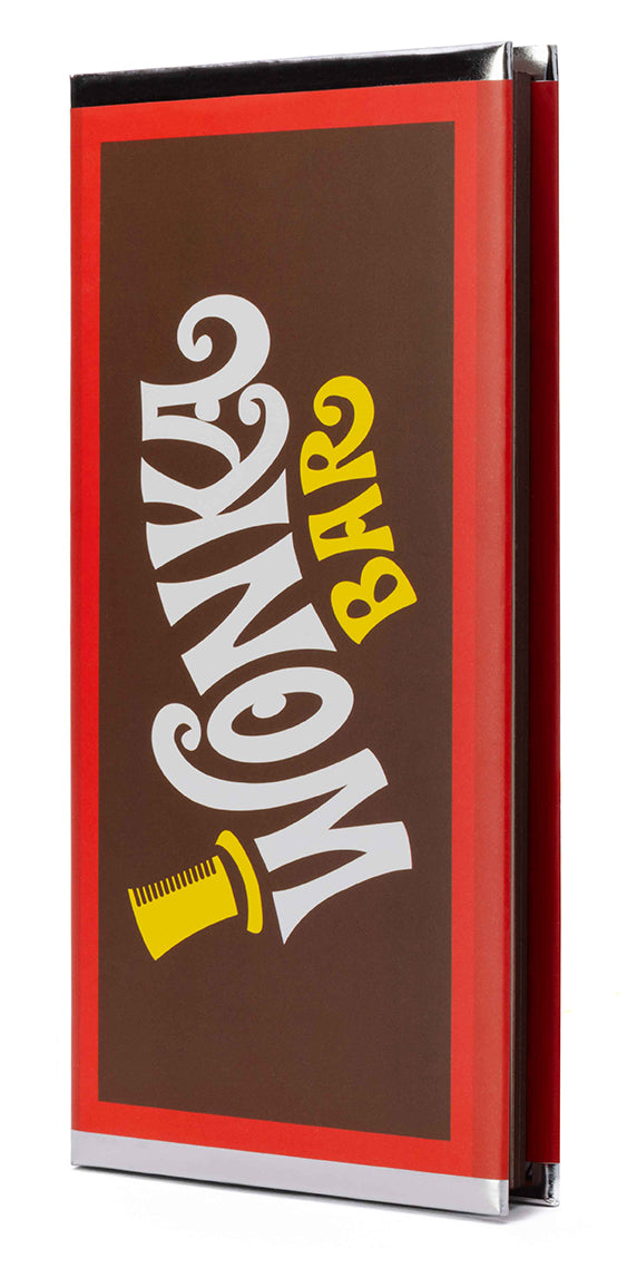 Willy Wonka and the Chocolate Factory Inspired Wonka Bar Journal - Golden Ticket Notebook for Chocolate Lovers, Gift Idea for Movie Fans, Perfect for Journaling, Sketching & Collecting Memories