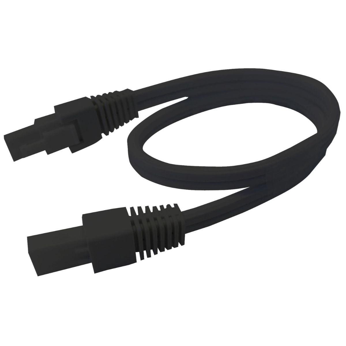 12 Inch Black Interconnect Cord for Elena Task Lighting - Durable Power Cable for Desk Lamps, Office Lighting, and Home Workspace Setup