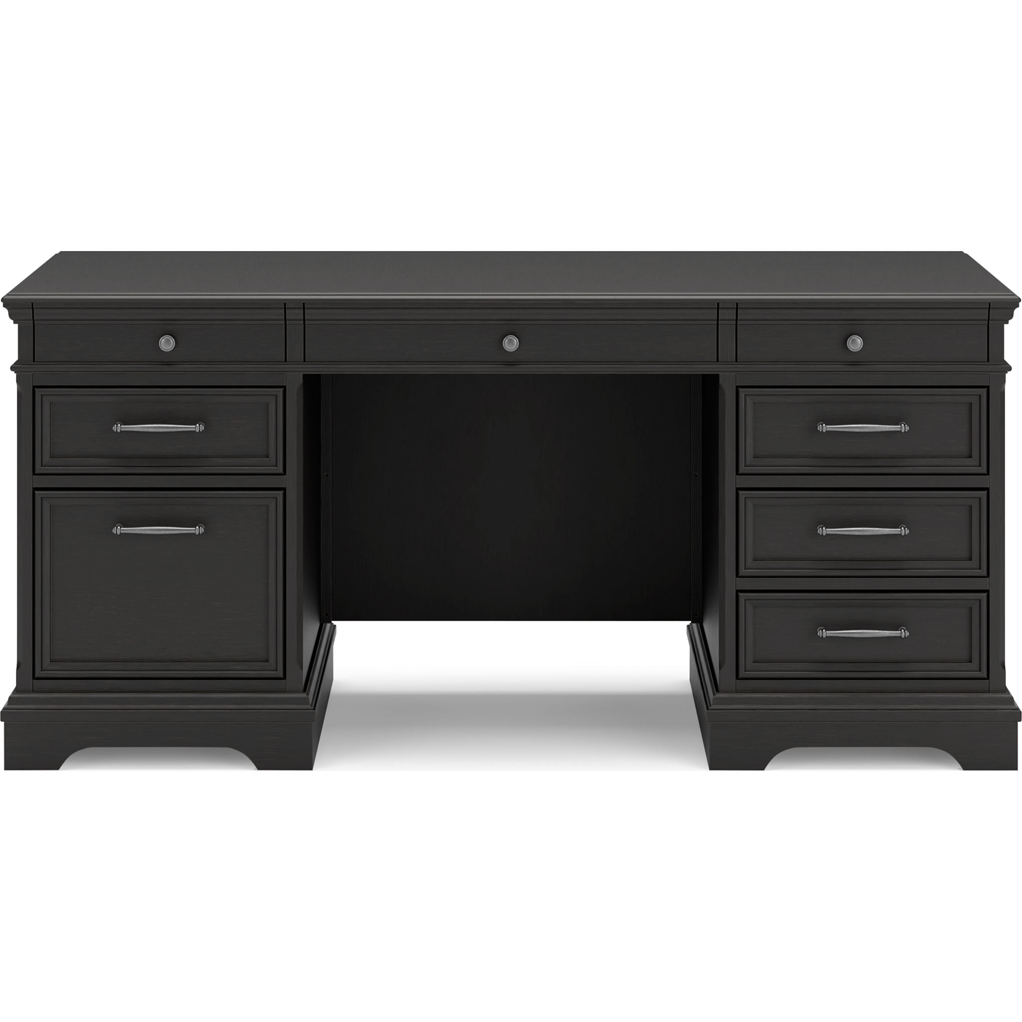 Beckincreek Black Modern Office Desk - Stylish & Durable Writing Desk for Home Office, Study, or Workspace