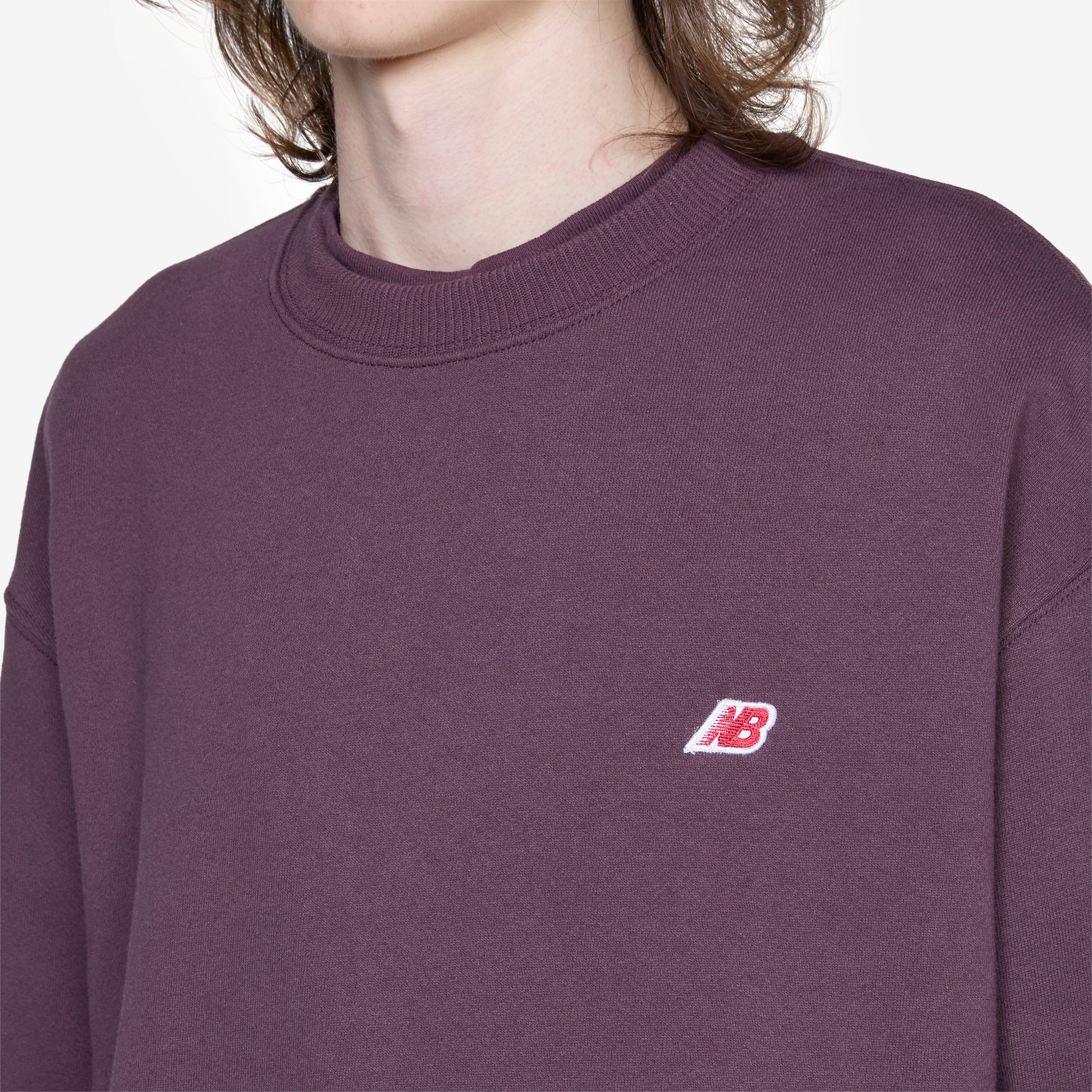 Premium Made in USA Core Crewneck Sweatshirt - Soft Cotton Pullover in Plum Brown | Perfect for Casual Wear, Layering & Everyday Comfort