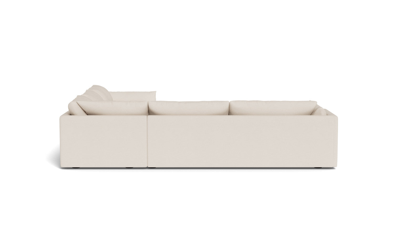 SoCo 124 Corner Sectional Sofa - Modern L-Shaped Couch with Storage for Living Room, Home Theater & Office - Comfortable Fabric Upholstery, Reversible Design