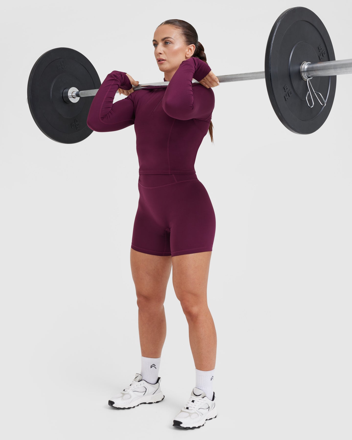 Timeless Half Zip Mid-Long Sleeve Top for Women | Soft Stretch Casual Pullover in Ripe Fig Color | Perfect for Workouts, Hiking & Everyday Wear