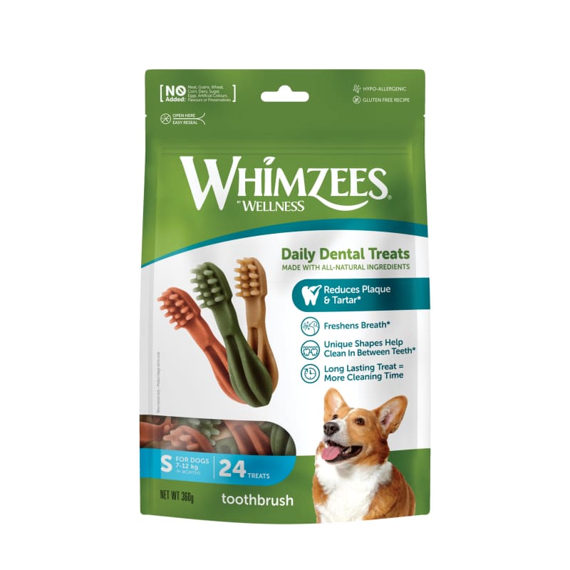 Whimzees Natural Dental Dog Treats - Healthy Teeth Chews for Small, Medium & Large Breeds (5 Sizes, 360g) - Perfect for Daily Oral Care & Training Rewards