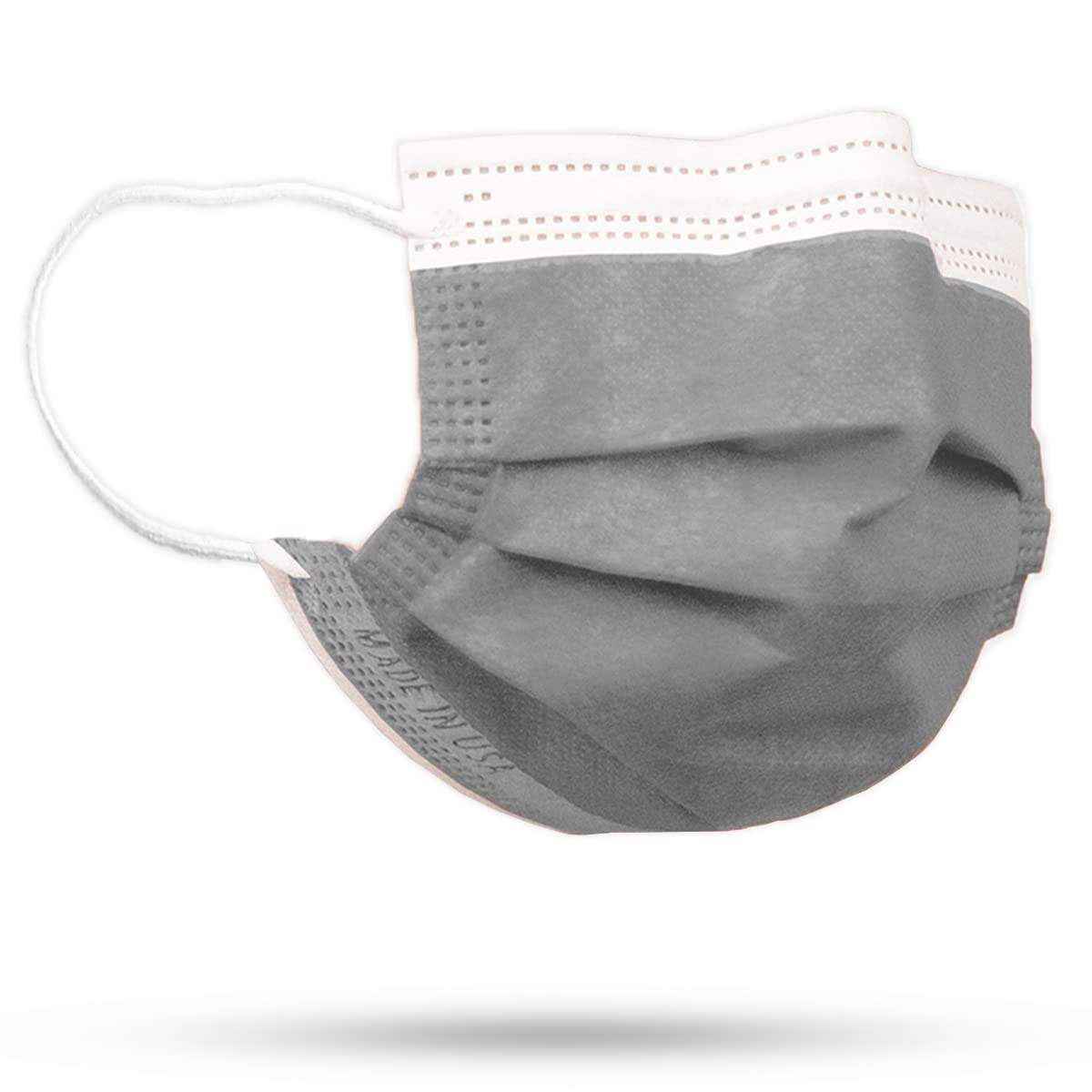 Premium 4-Ply Breathable Disposable Face Masks - Made in USA - Comfortable Elastic Ear Loops - Multiple Colors (500 Pack, Graphite Gray) - Ideal for Daily Commuting, Office Work & Public Safety Protection