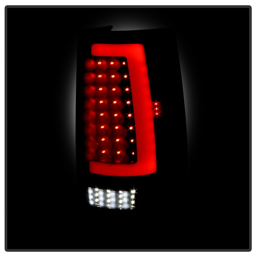 ACANII Black Smoked Full LED Tail Lights Brake Lamps Pair for 2007-2014 Chevy Suburban Tahoe & GMC Yukon - Left+Right Set, Enhanced Night Visibility & Style Upgrade for Trucks & SUVs