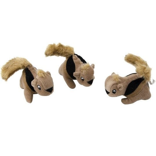 Outward Hound Squeakin' Squirrels Plush Dog Toys - 3 Pack for Small & Medium Dogs | Interactive Chew Toys for Puppies & Adult Dogs | Perfect for Playtime, Training & Anxiety Relief