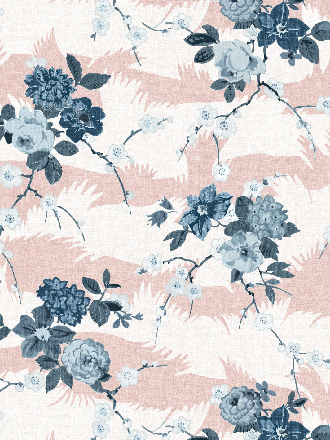 Nathan Turner Dora Chintz Wallpaper in Shell Blue - Vintage Floral Peel & Stick Wallpaper for Bedroom, Nursery, or Home Office Decor