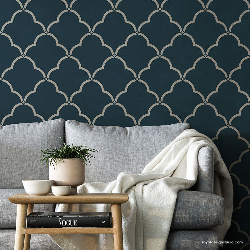 Selena Trellis Wall Stencil - Reusable DIY Painting Template for Home Decor, Nursery, Bedroom & Living Room Accent Walls | Perfect for Wall Art, Murals and Creative Interior Design Projects