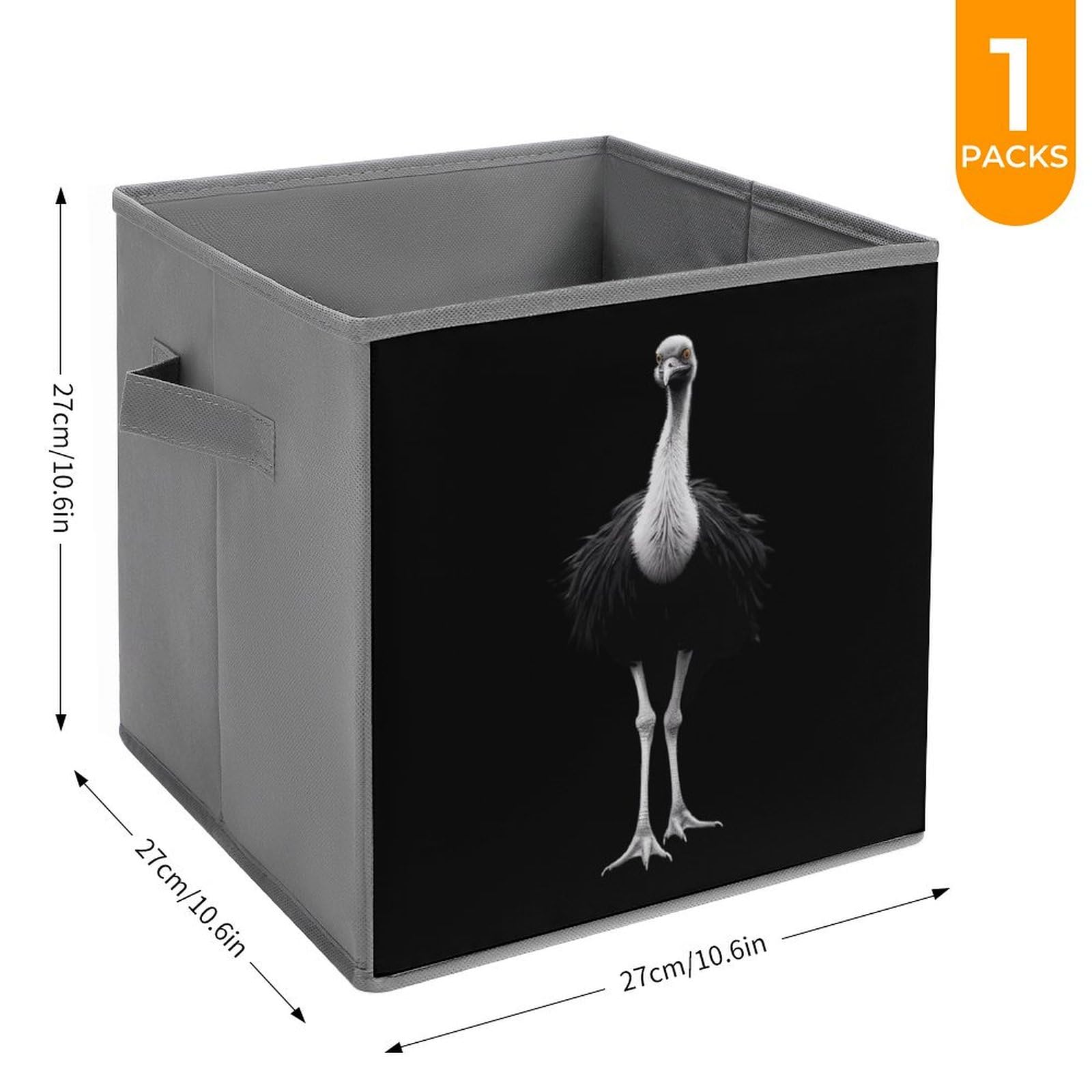 Foldable Storage Cubes Organizers - Square Storage Bins with Handles for Home, Office & Closet Organization (1 Pack) - Perfect for Toys, Books, Blankets & Seasonal Items