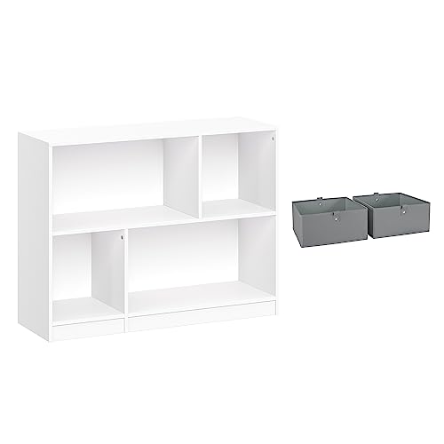 White With 2 Gray Bins