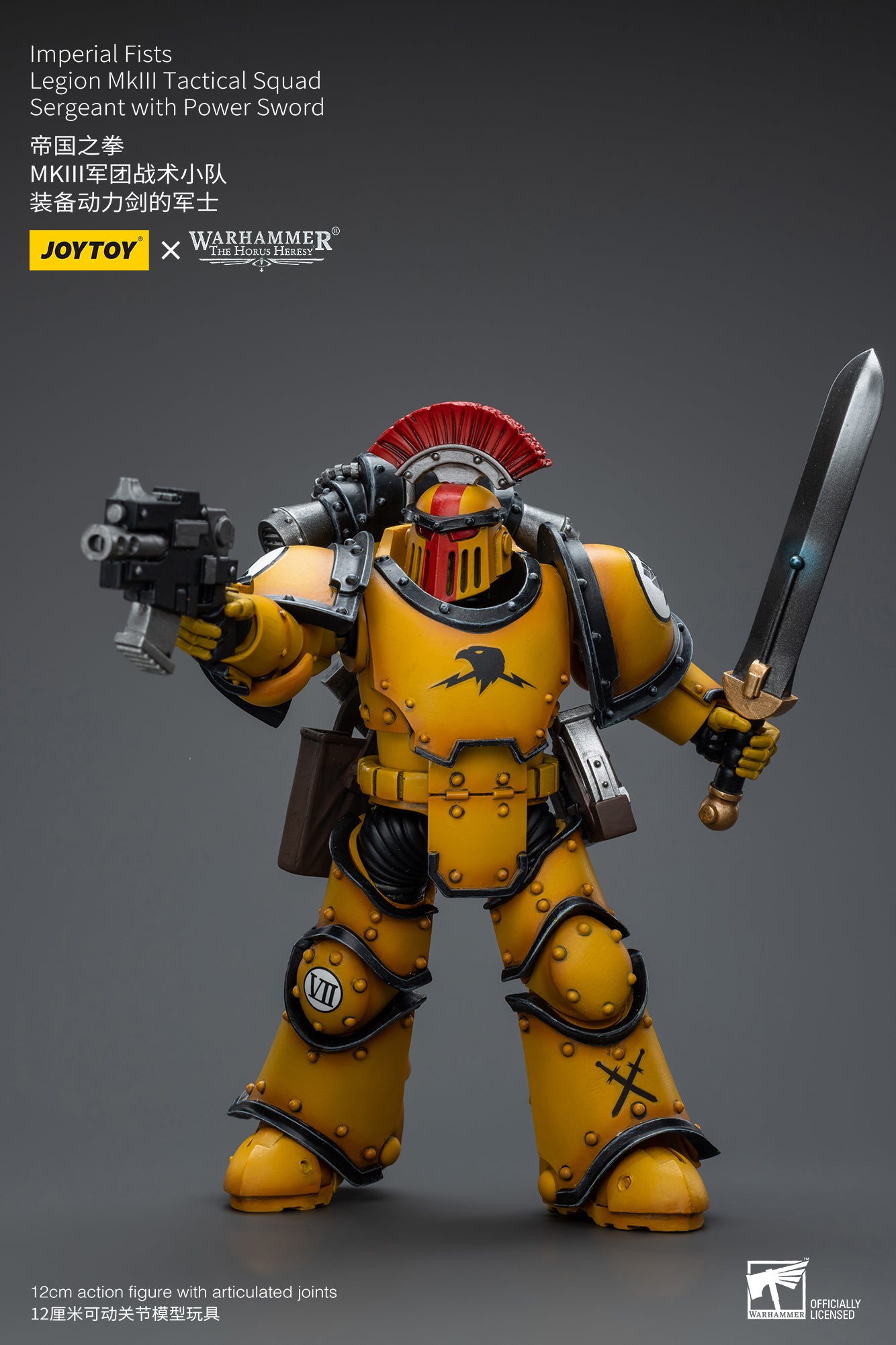 1/18 JOYTOY Warhammer The Horus Heresy Imperial Fists Legion MkIII Tactical Squad Action Figure - Collectible Military Model for Display & Wargaming Scenes