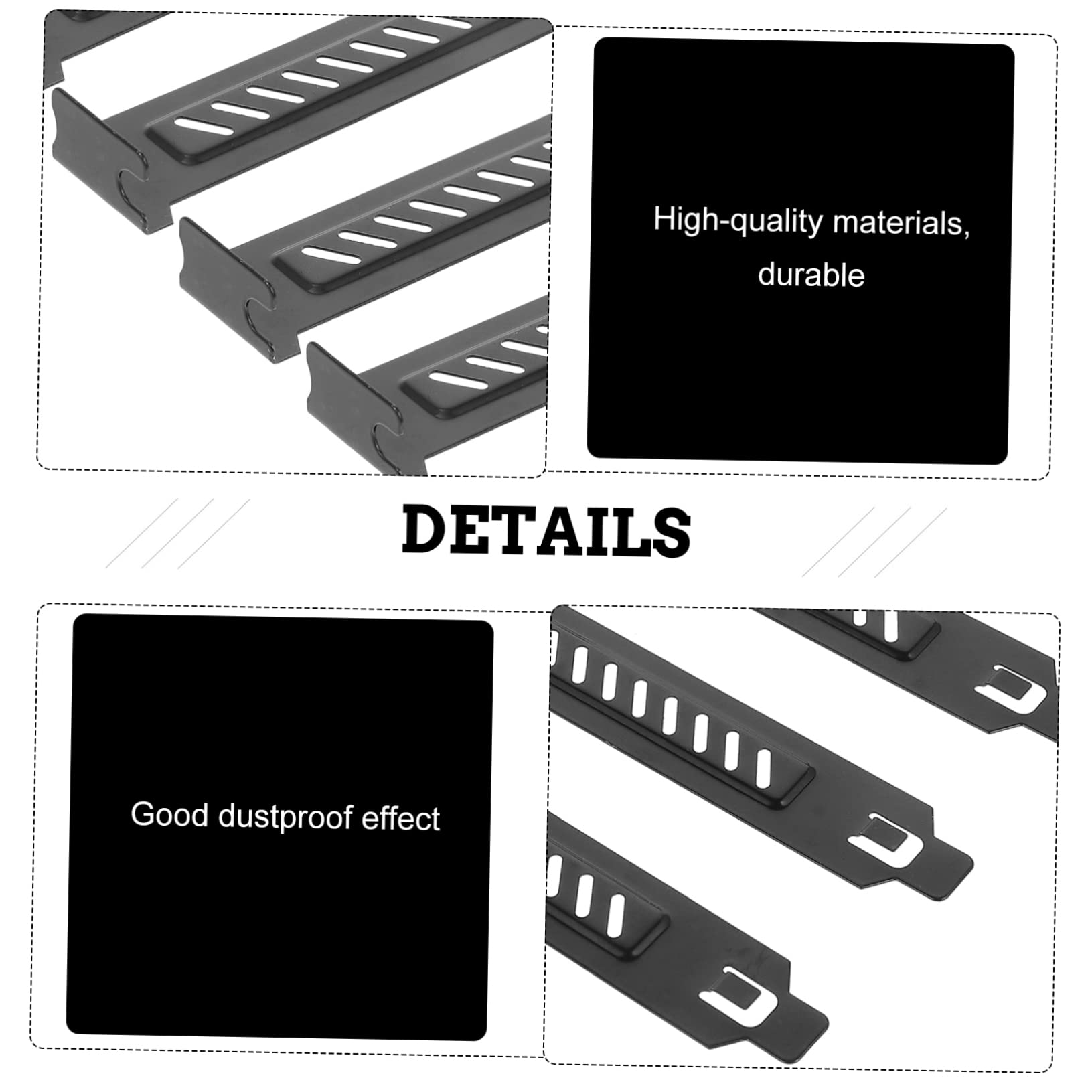 Mikikit 20pcs Stainless Steel Vented GPU Slot Covers - Dust Proof PCIe Blanking Plates for RGB Computer Case, Gaming PC Build & Custom PC Setup - Perfect for Dust Protection & Enhanced Airflow in ATX/Micro-ATX Cases