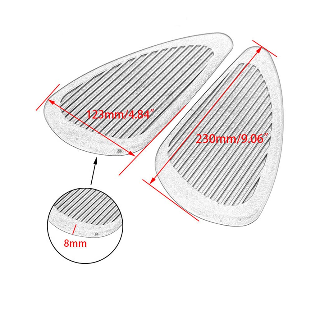 Universal Motorcycle Tank Knee Pads - 2PCS Anti-Slip Rubber Traction Pads for Fuel Tank Protection & Knee Grip - Brown - Perfect for Cruiser, Sport Bike & Touring Motorcycles