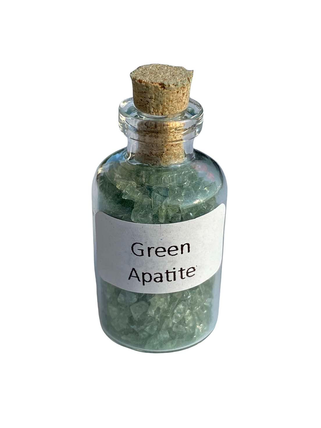 Green Apatite Crystal Mini Gemstone Bottles - Natural Healing Stones for Meditation, Chakra Balancing & Positive Energy - Perfect for Home Decor, Spiritual Gifts & Crystal Collections