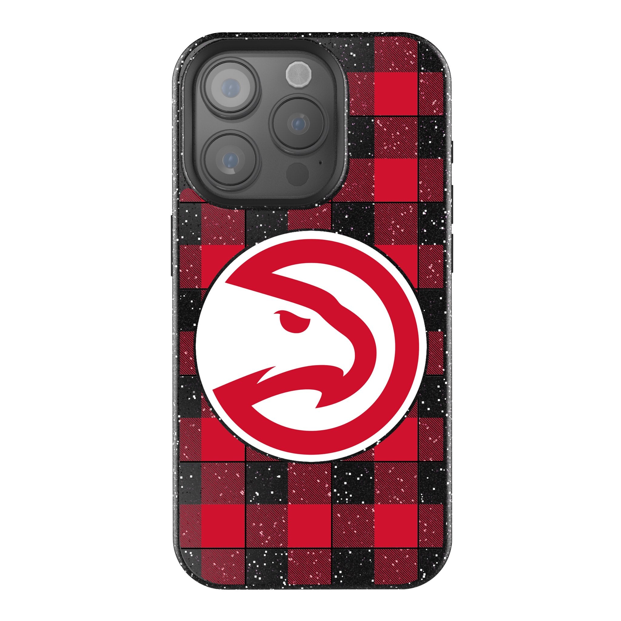 Atlanta Hawks Plaid Bling Phone Case - Stylish Protective Cover for iPhone & Samsung | Perfect for Basketball Fans & Game Days