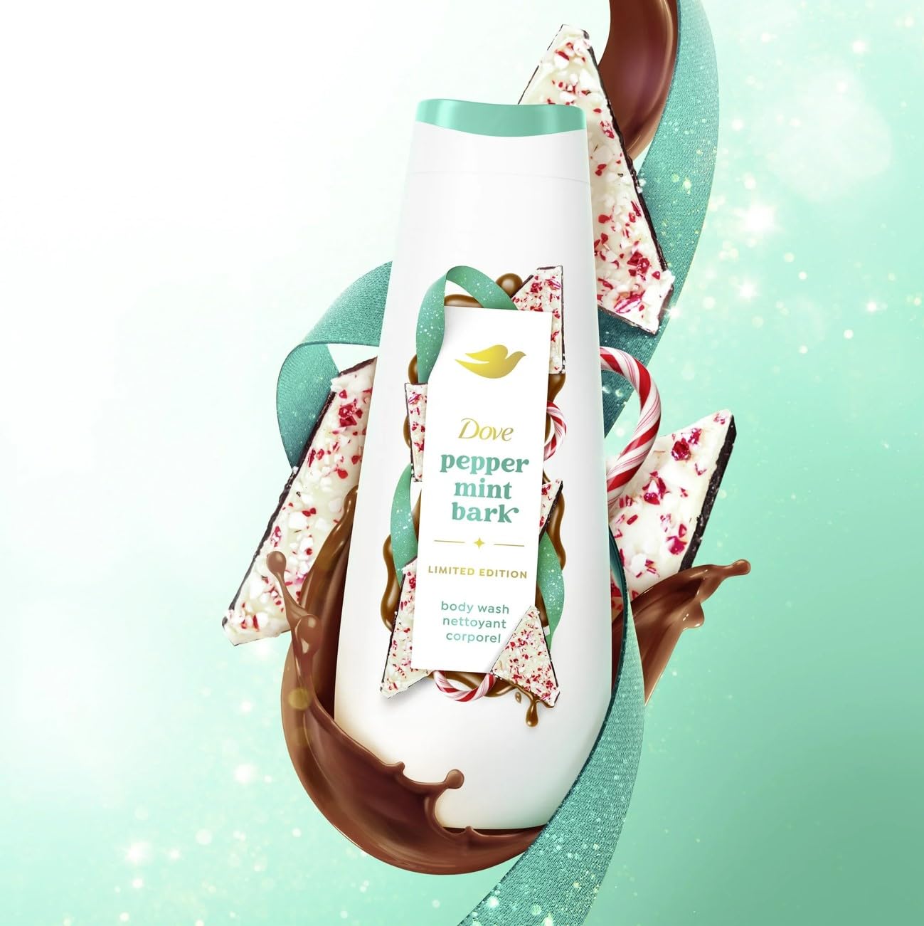 Peppermint Bark Body Wash - Limited Edition Holiday Scent (20 fl oz) for Refreshing Winter Showers & Gift Giving