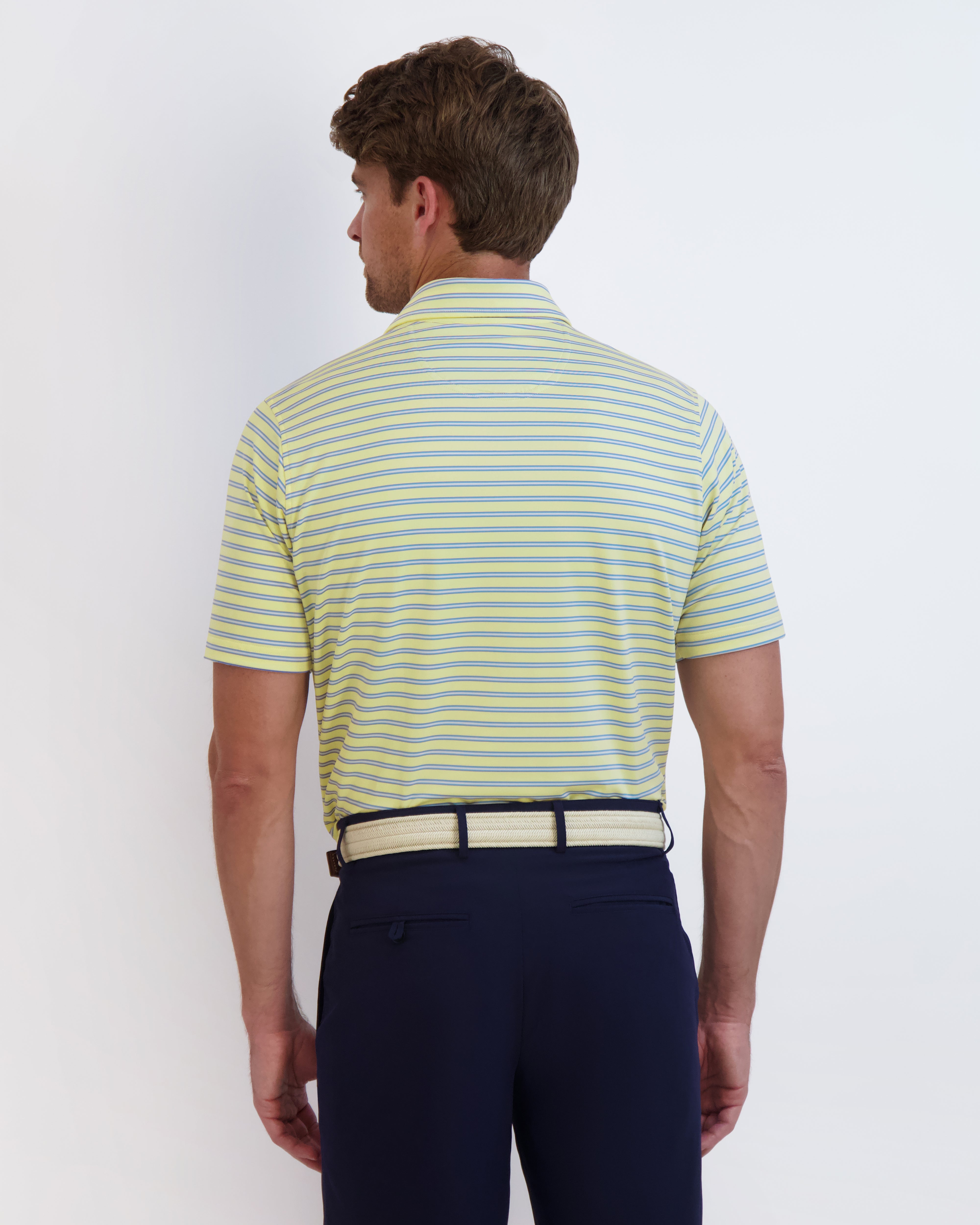Harbour Stripe Nautical Themed T-Shirt - Classic Blue & White Striped Cotton Tee for Men & Women | Perfect for Beach Vacations, Sailing Trips & Casual Summer Outfits