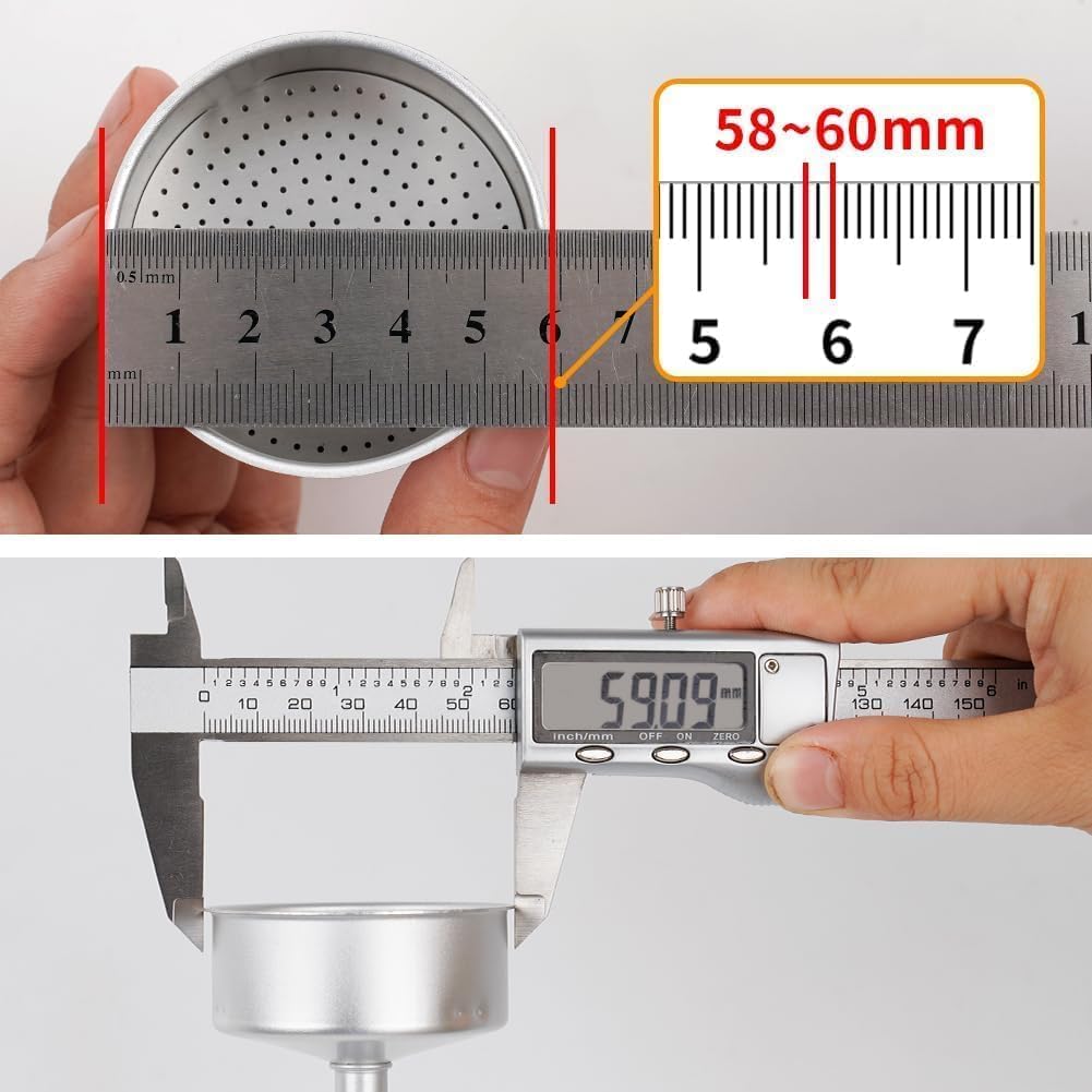 Watchget 54mm Moka Pot Dosing Funnel - Premium Stovetop Espresso Coffee Maker Accessory for Italian Coffee - Transparent Dosing Ring for Moka Express 3 Cups - Perfect for Even Coffee Grounds Distribution & Mess-Free Brewing at Home or Cafe