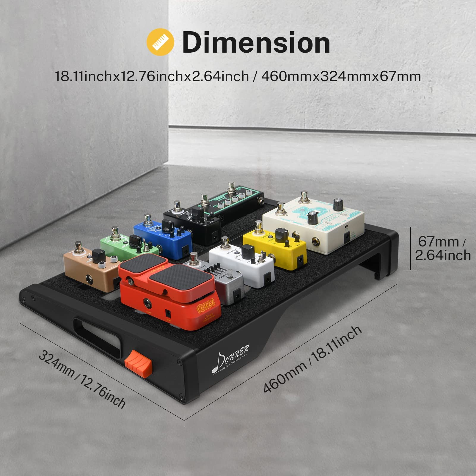 Donner Professional Guitar Pedal Board Bundle with Looper Pedal - Triple Loop Station with LCD Screen, 3 Loops & 30-Minute Recording Time for Live Performances & Music Creation