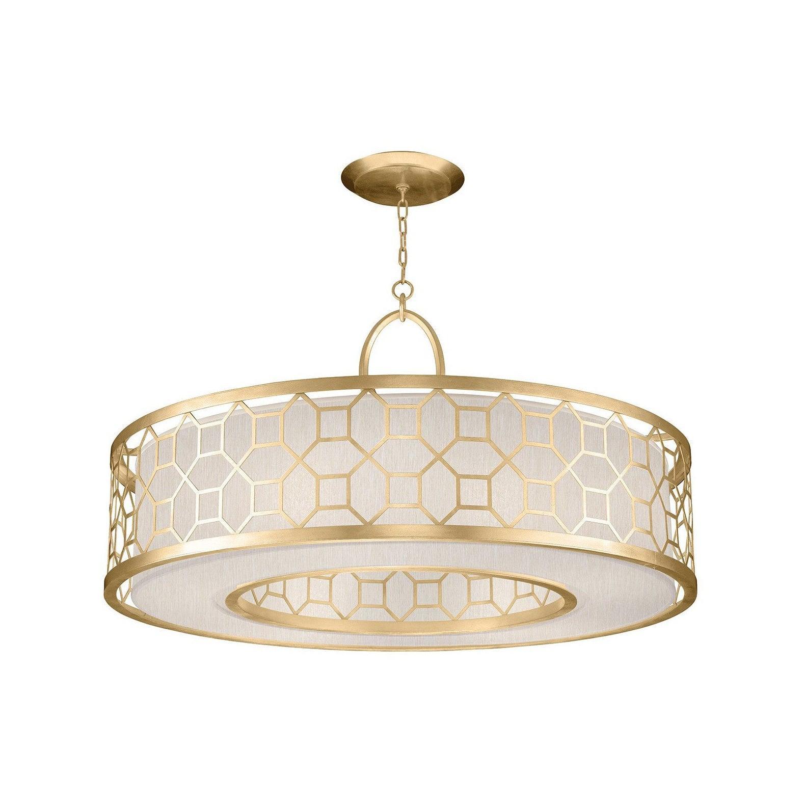 Allegretto Round Pendant - Elegant Modern Glass Hanging Light Fixture for Dining Room, Kitchen Island & Bedroom Decor