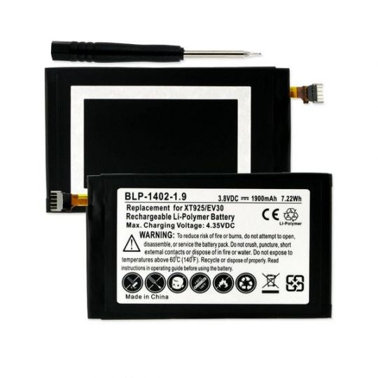 Original Motorola Droid Razr HD XT925 EV30 Replacement Battery BLP 1402 1.9Ah - Compatible with Verizon, AT&T & T-Mobile - Perfect for Travel, Work & Emergency Power Backup