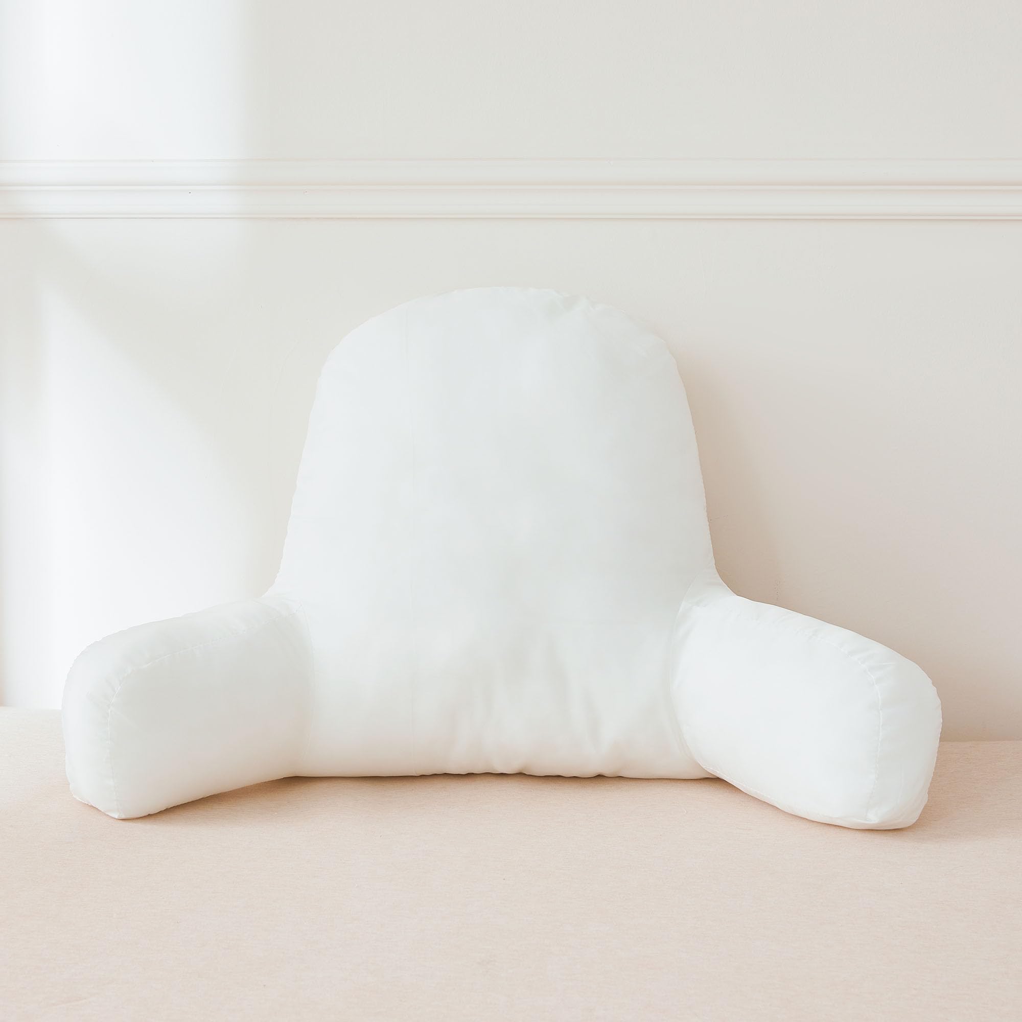 XeGe Reading Pillow Filling - Fluffy Shredded Foam Backrest Pillow Insert with Arms for Comfortable Reading & Relaxing | Perfect for Bed, Sofa, Office Chair and Book Nook