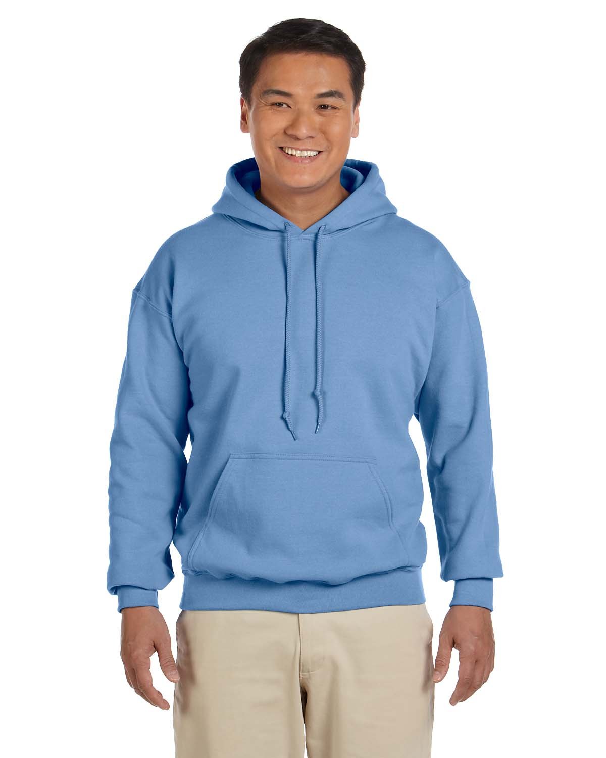 Gildan G185 Heavy Blend Adult Hooded Sweatshirt - Carolina Blue Pullover Hoodie for Men & Women | Comfortable Casual Wear for Everyday, Workout & Outdoor Activities