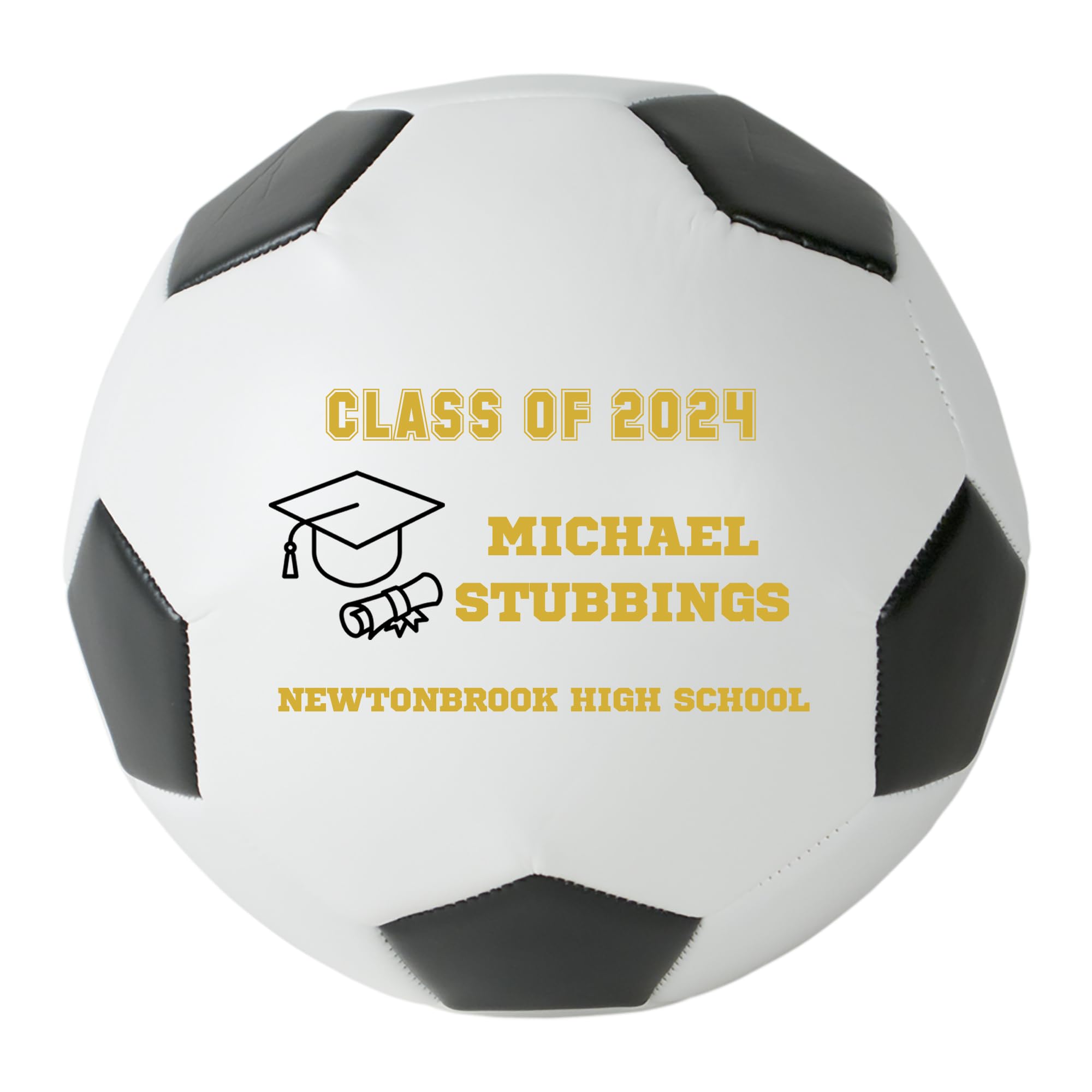 Custom Personalized 2025 Graduation Soccer Ball Gift - Class of 2025 Graduation Present for Boys & Girls - Perfect High School or College Graduation Keepsake for Sports Lovers