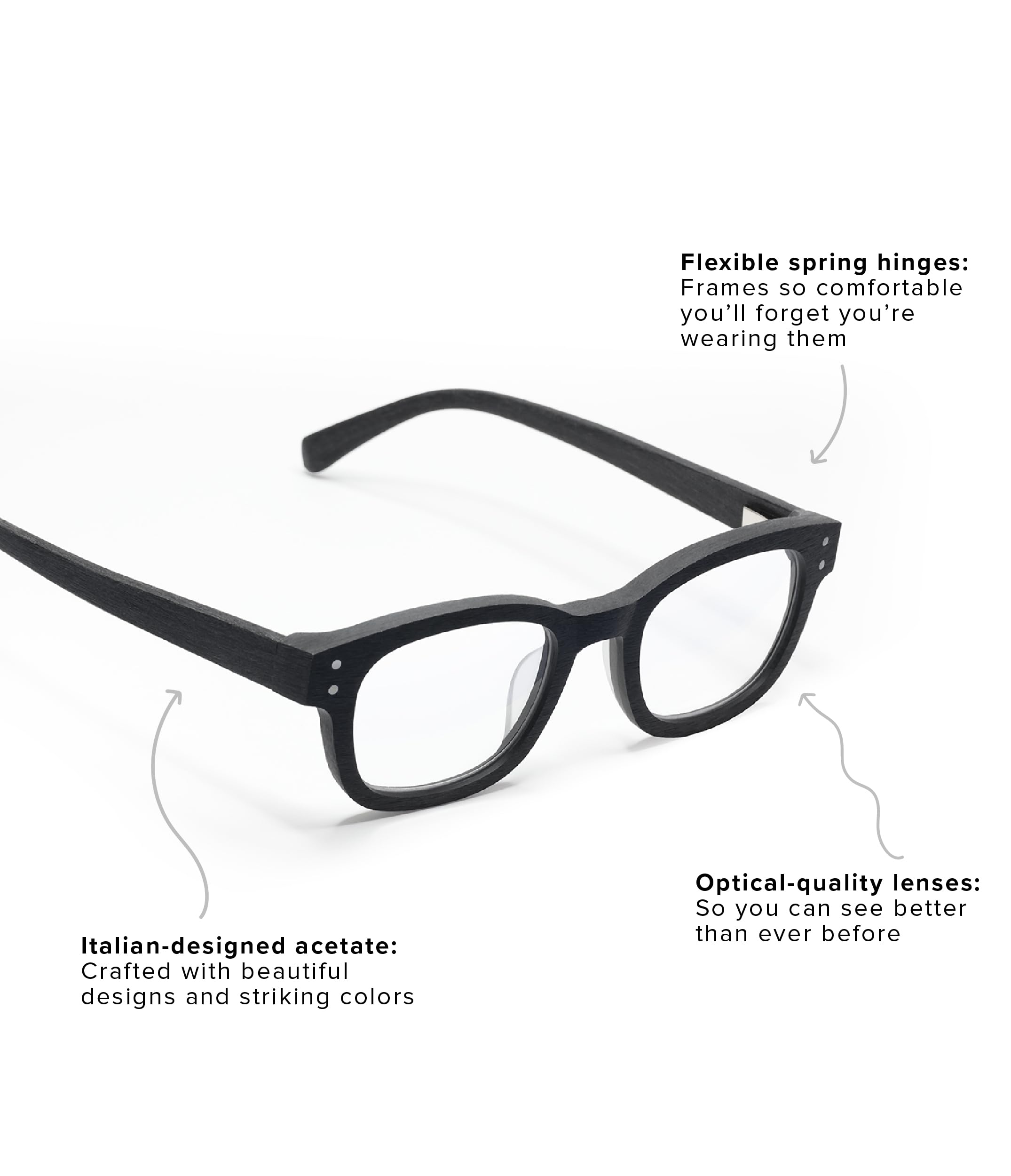 eyebobs Biff Unisex Blue Light Blocking Reading Glasses for Men & Women | Square Frame Computer Glasses for Screen Time & Digital Eye Strain Relief