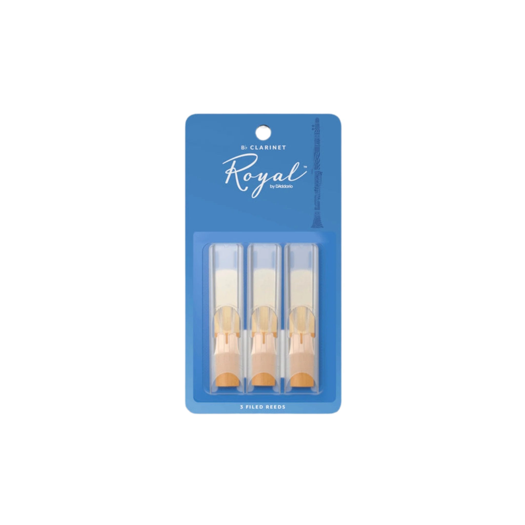 D'Addario Royal Reeds Clarinet Reeds Strength 1.5 - Premium 3 Pack for Professional & Student Musicians - Perfect for Jazz, Classical & Band Performances