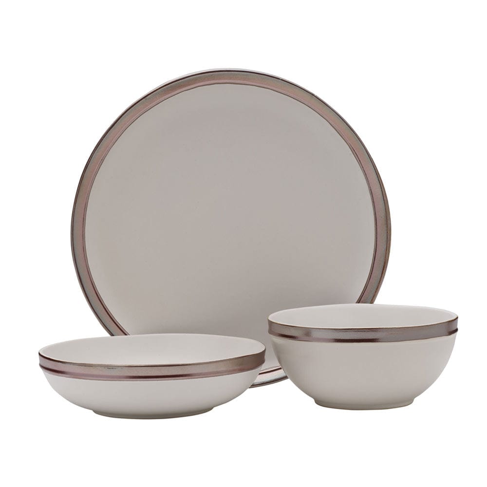 Miller White 12-Piece Dinnerware Set - Porcelain Plates, Bowls & Mugs for 4 People - Elegant Dinnerware for Family Meals, Dinner Parties & Everyday Use