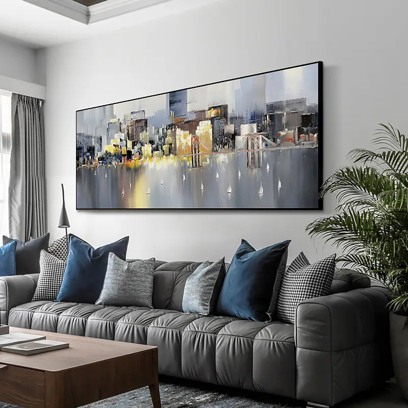 Urban Landscape Painting #UL 008 - Modern Wall Art for Home & Office Decor - Perfect for Living Room, Bedroom or Workspace