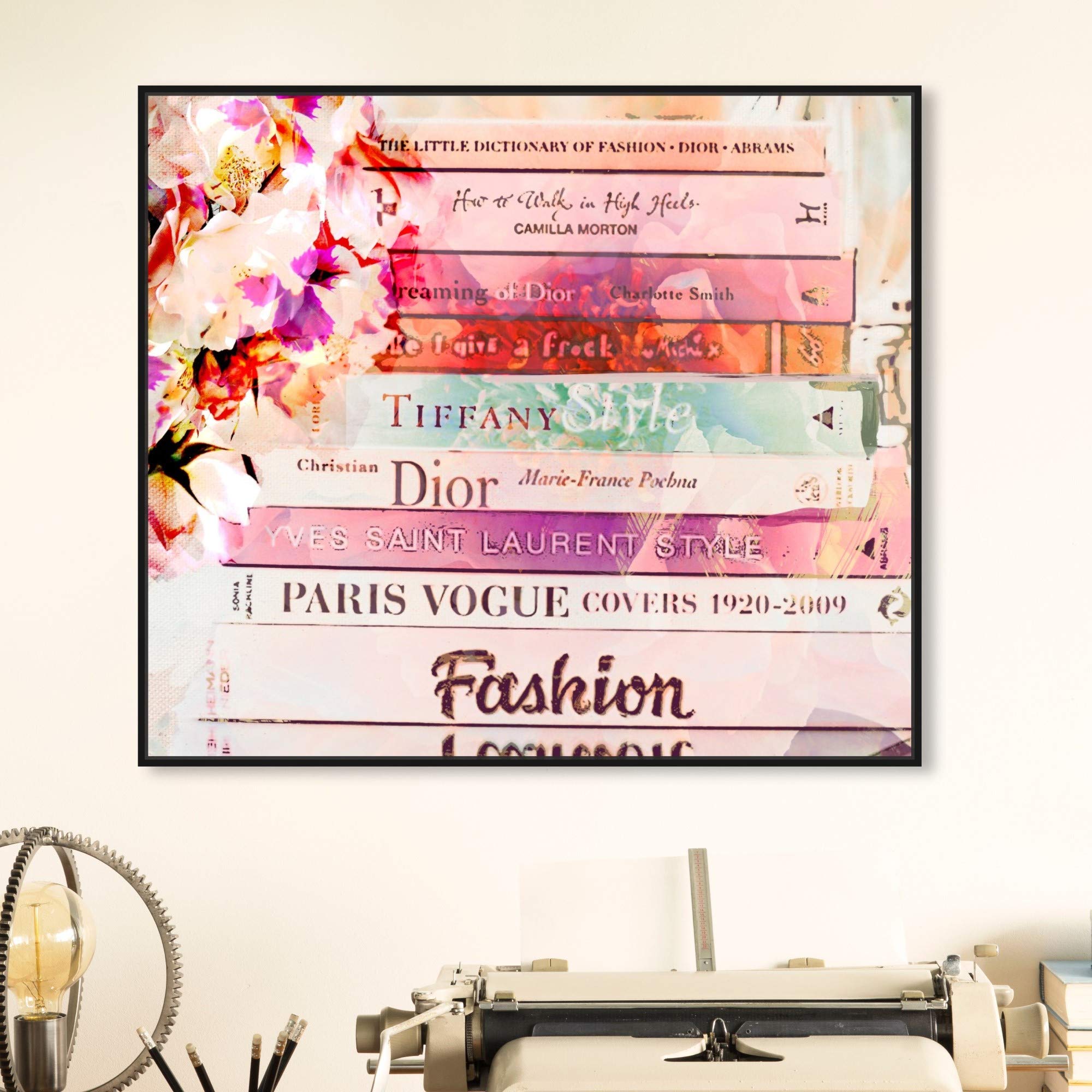 Romantica Spring Pink Framed Wall Art Canvas Print - 36x30 Inches - Fashion & Glam Home Decor by Oliver Gal Artist Co. - Perfect for Living Room, Bedroom & Office Décor