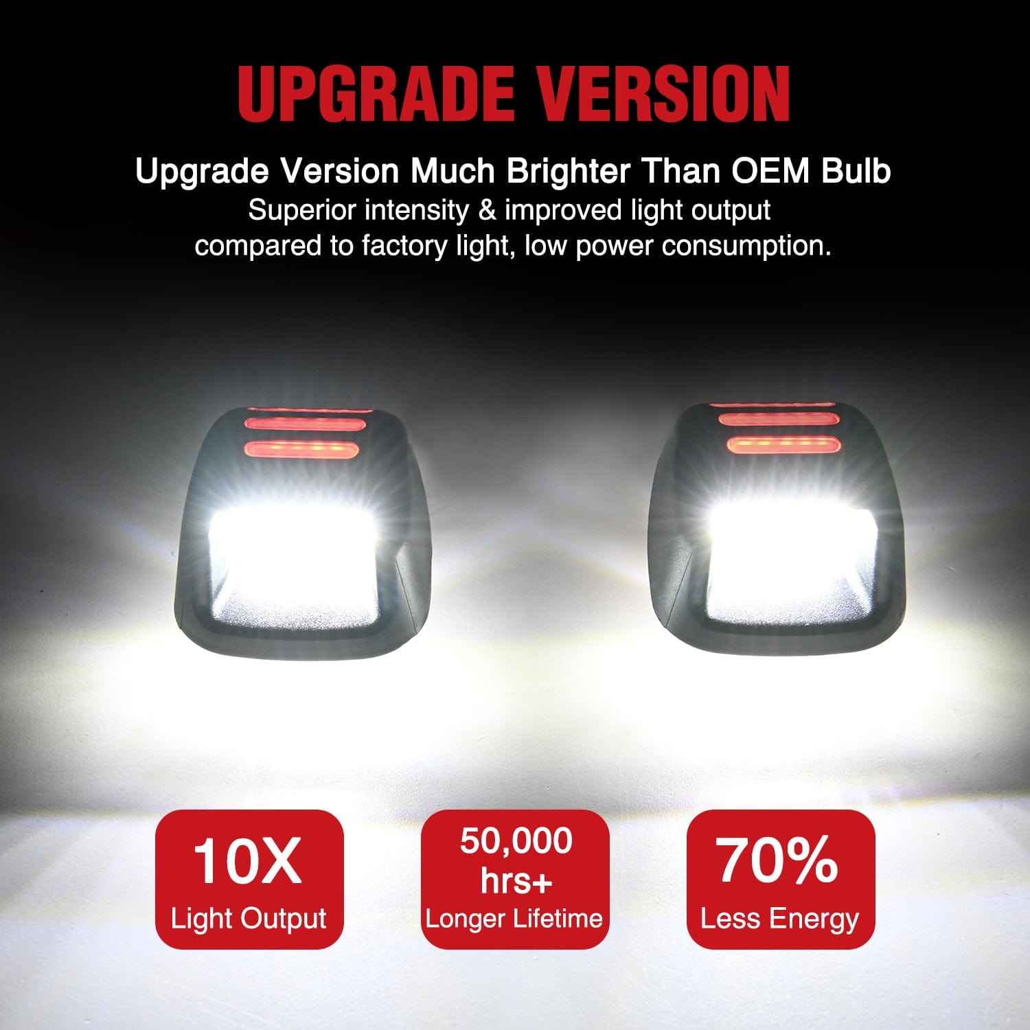 LED License Plate Lights for 2007-2021 Nissan Frontier, Navara D40, Titan, Armada, Xterra - Red OLED Neon Tube Replacement - Perfect for Night Driving & Car Customization