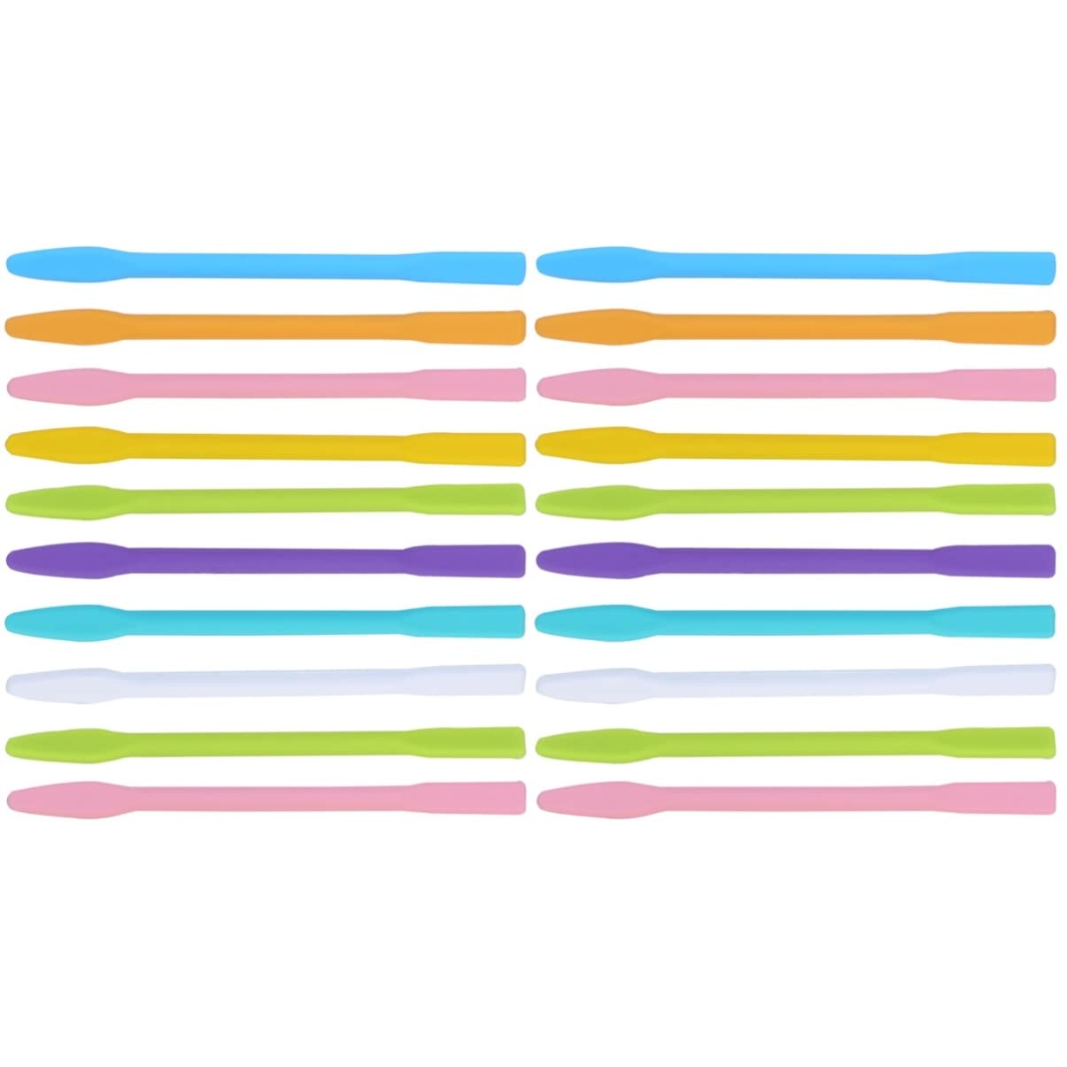 20 Pcs Silicone Mask Stirring Sticks - DIY Makeup Tool for Mixing Facial Masks, Mud Masks & Skincare Products | Perfect for Spa, Beauty Salon & At-Home Skincare Routine