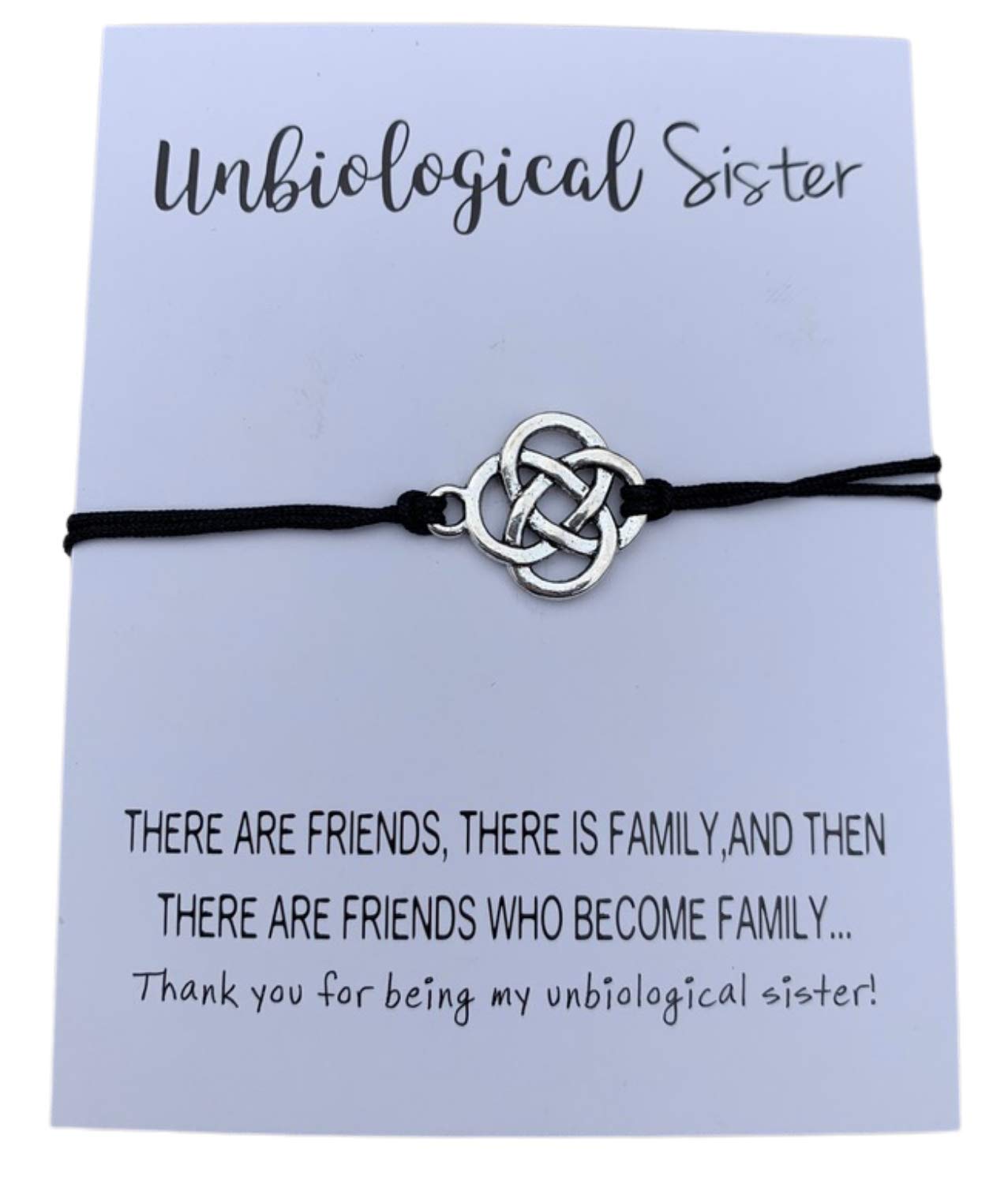 Unbiological Sister Charm Bracelet - Soul Sister & Best Friend Infinity Bracelet, Adjustable BFF Gift for Women & Teens, Perfect for Birthdays, Anniversaries, and Everyday Wear