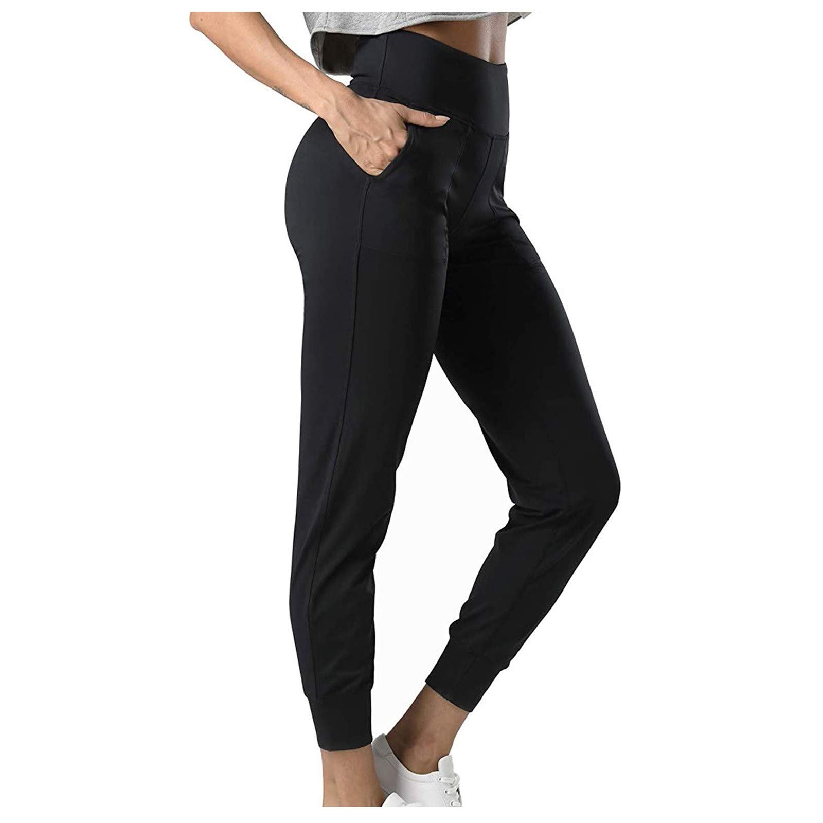 Women's Workout Leggings with Pockets - High Waisted Yoga Pants for Running, Gym & Lounge - Soft Athletic Jogger Sweatpants