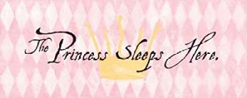 Stephanie Marrott 'The Princess Sleeps Here' Wall Art Poster Print - 24x48 Inches - Disney Princess Room Decor for Girls Bedroom, Nursery & Kids Playroom