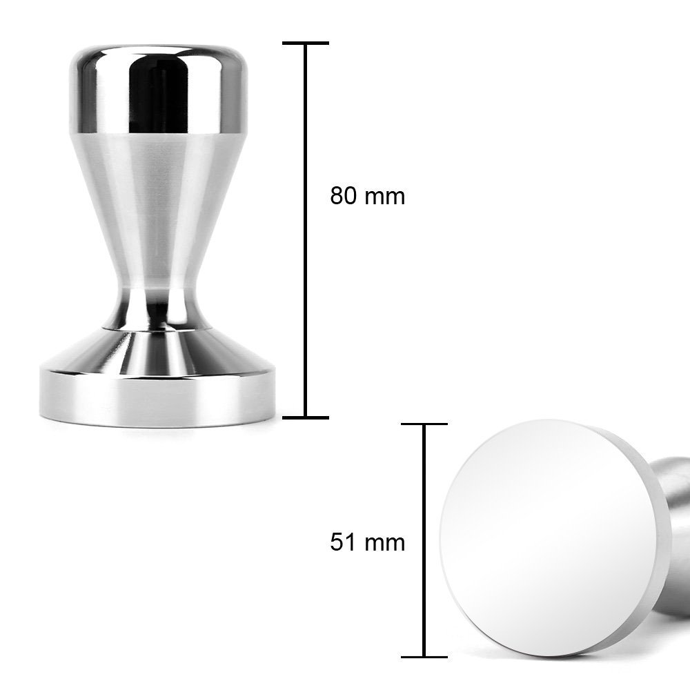 Premium 51mm Stainless Steel Coffee Tamper - Professional Barista Espresso Press for Perfect Coffee Grounds | Ideal for Home Brewing & Cafe Use