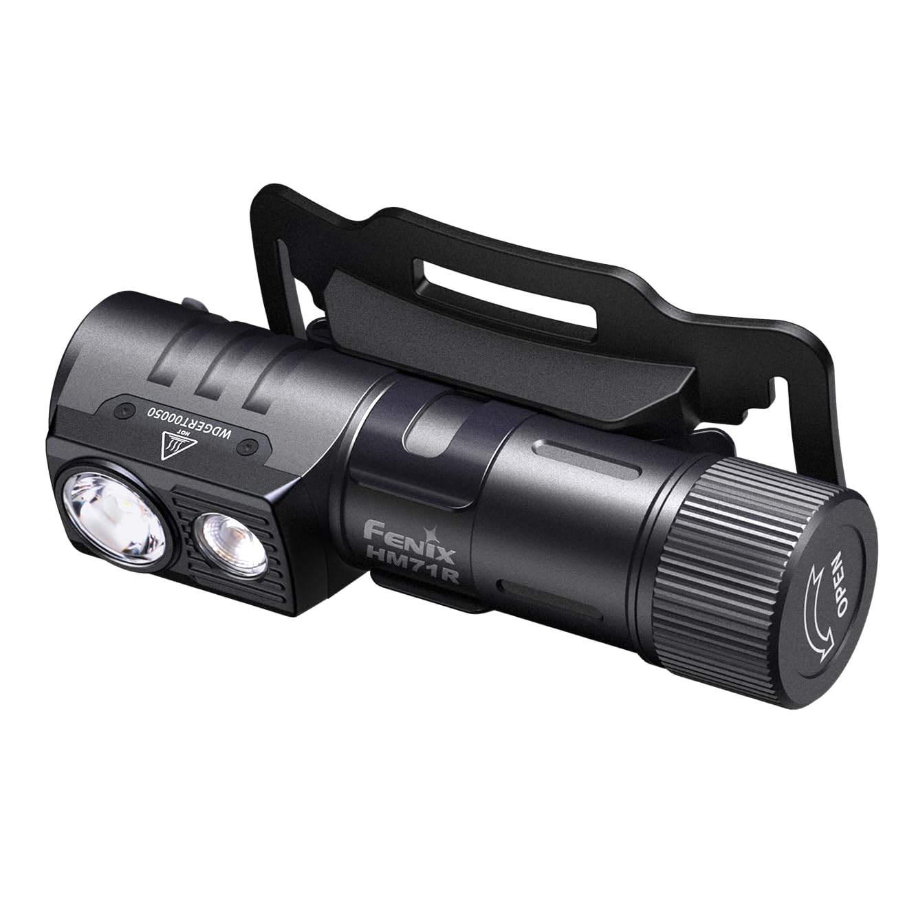 Fenix HM71R 2700 Lumen Super Bright USB-C Rechargeable Headlamp - 90° Right Angle Flashlight with Spot/Flood Light & LumenTac Organizer | Industrial Grade Headlight for Camping, Hiking, Fishing & Outdoor Work
