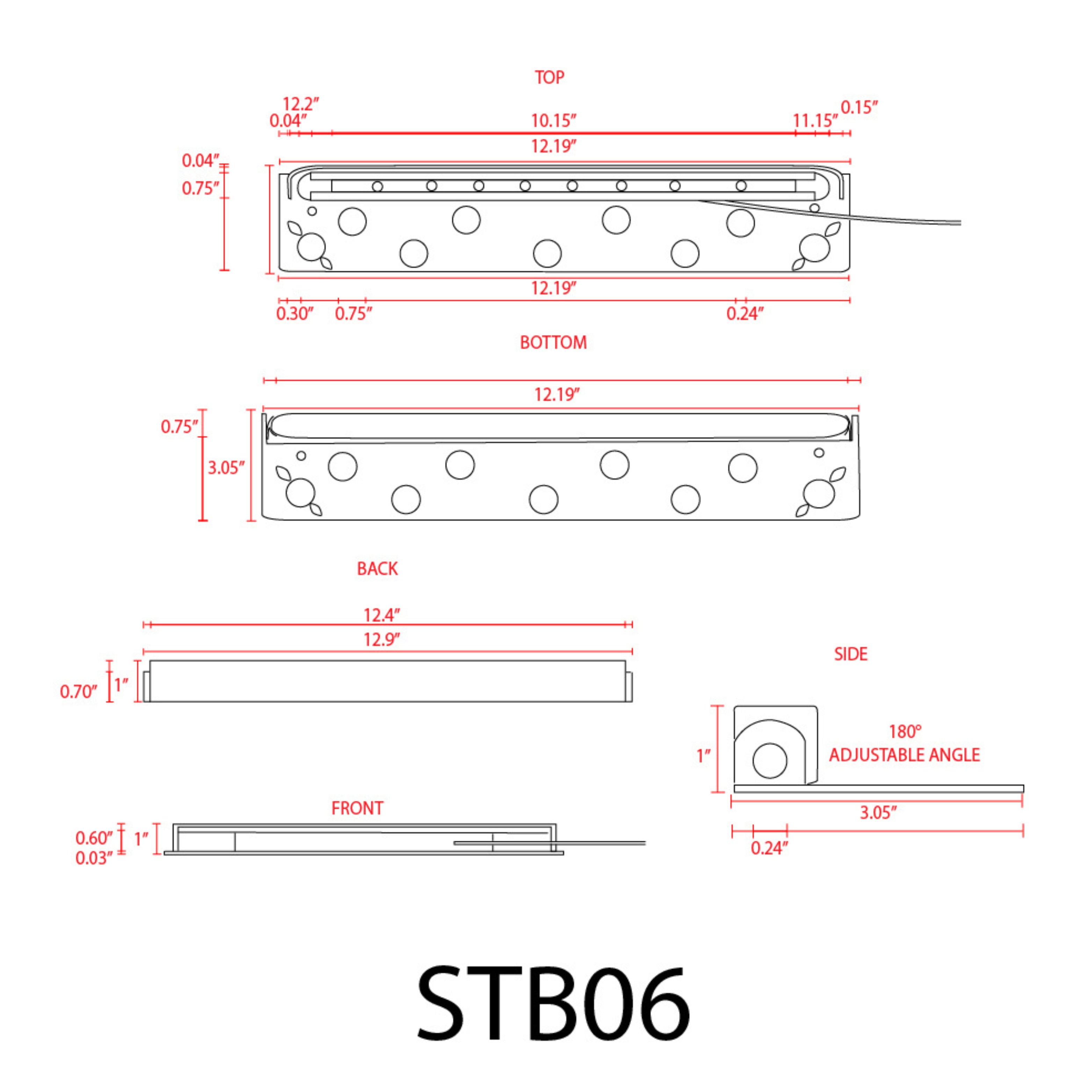 STB06 3W LED Low Voltage Landscape Lighting - 2700K/3000K Warm White Retaining Wall & Step Lights for Outdoor Hardscape, Patio, Garden, and Pathway Illumination