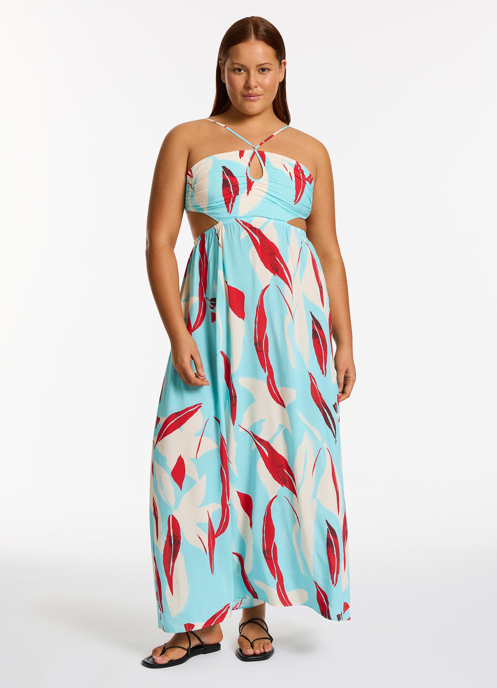 Elegant Floral Maxi Dress for Women - Boho Chic Summer Dress with V-Neck & Flowy Skirt - Perfect for Beach Vacations, Weddings & Date Nights