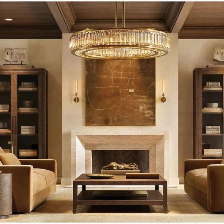 Mandy 37'' Round Crystal Chandelier - Elegant Ceiling Light Fixture for Dining Room, Living Room & Bedroom Decor