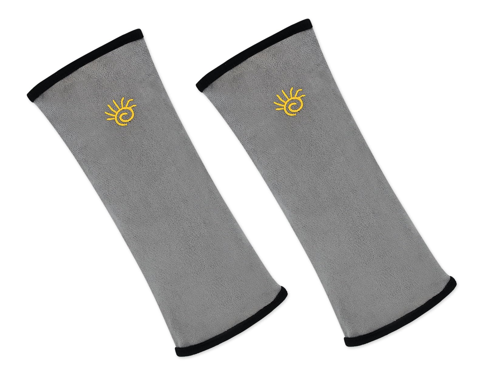 DS. DISTINCTIVE STYLE Kids Seat Belt Cover Pad - 2 Pack Soft Car Seat Strap Cushion with Neck Support - Comfortable & Safe for Long Car Rides (Grey) - Perfect for Road Trips, School Commutes & Family Travel