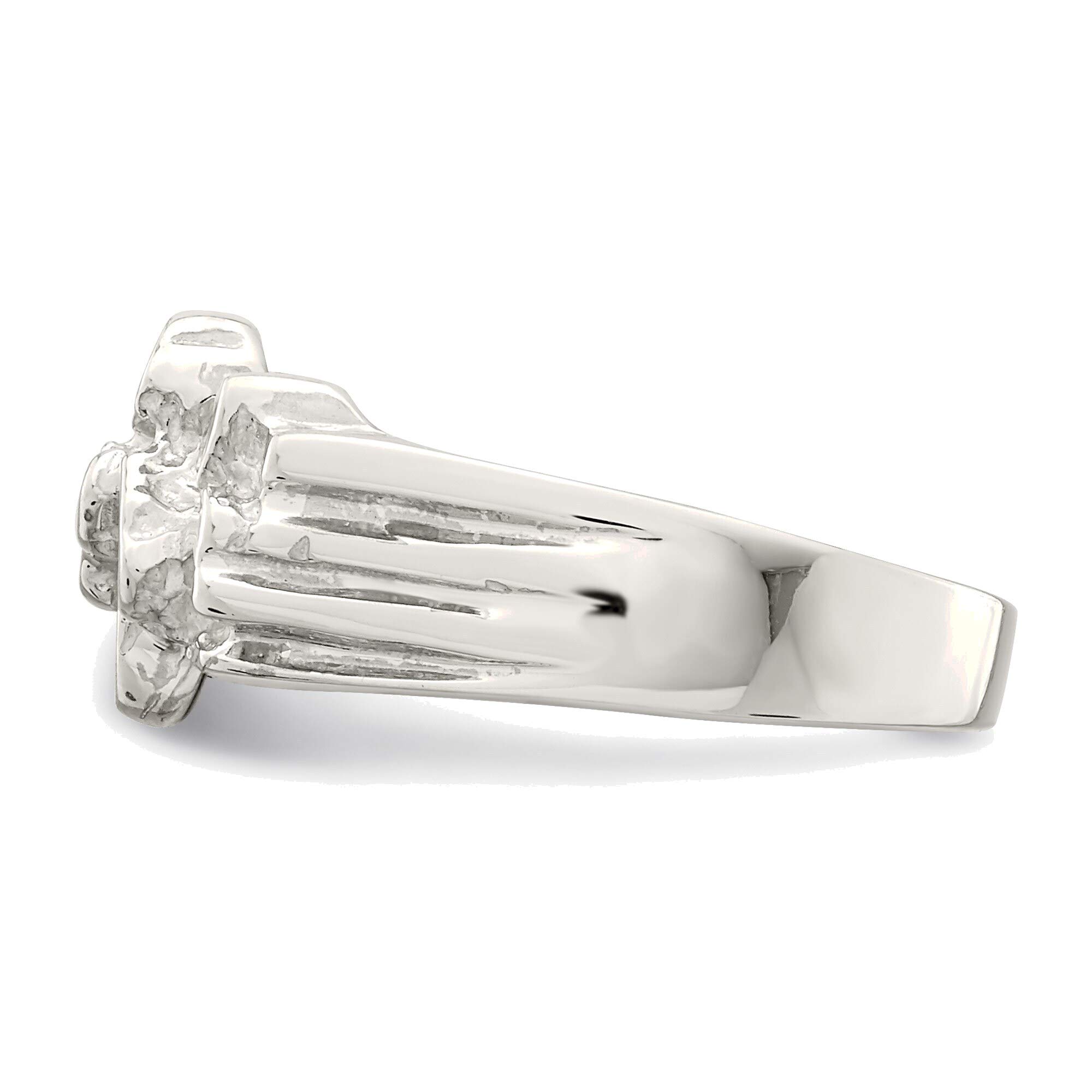Bonyak Jewelry Solid Sterling Silver Women's Nugget Ring - Size 8 | Elegant Minimalist Stackable Ring for Everyday Wear, Gift for Her, Wedding, Anniversary & Special Occasions