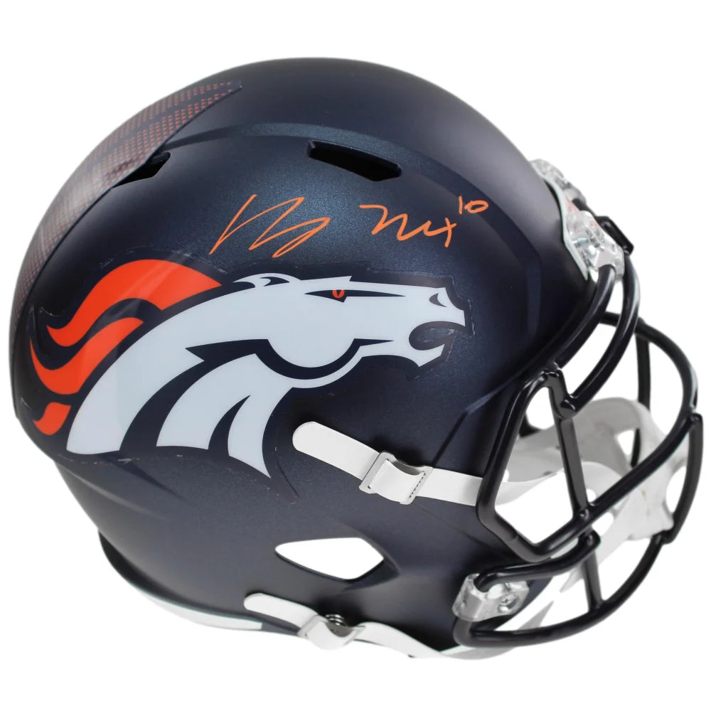 Bo Nix Autographed Denver Broncos Full Size Speed Helmet with BAS COA - Signed NFL Collectible for Fans & Memorabilia Display