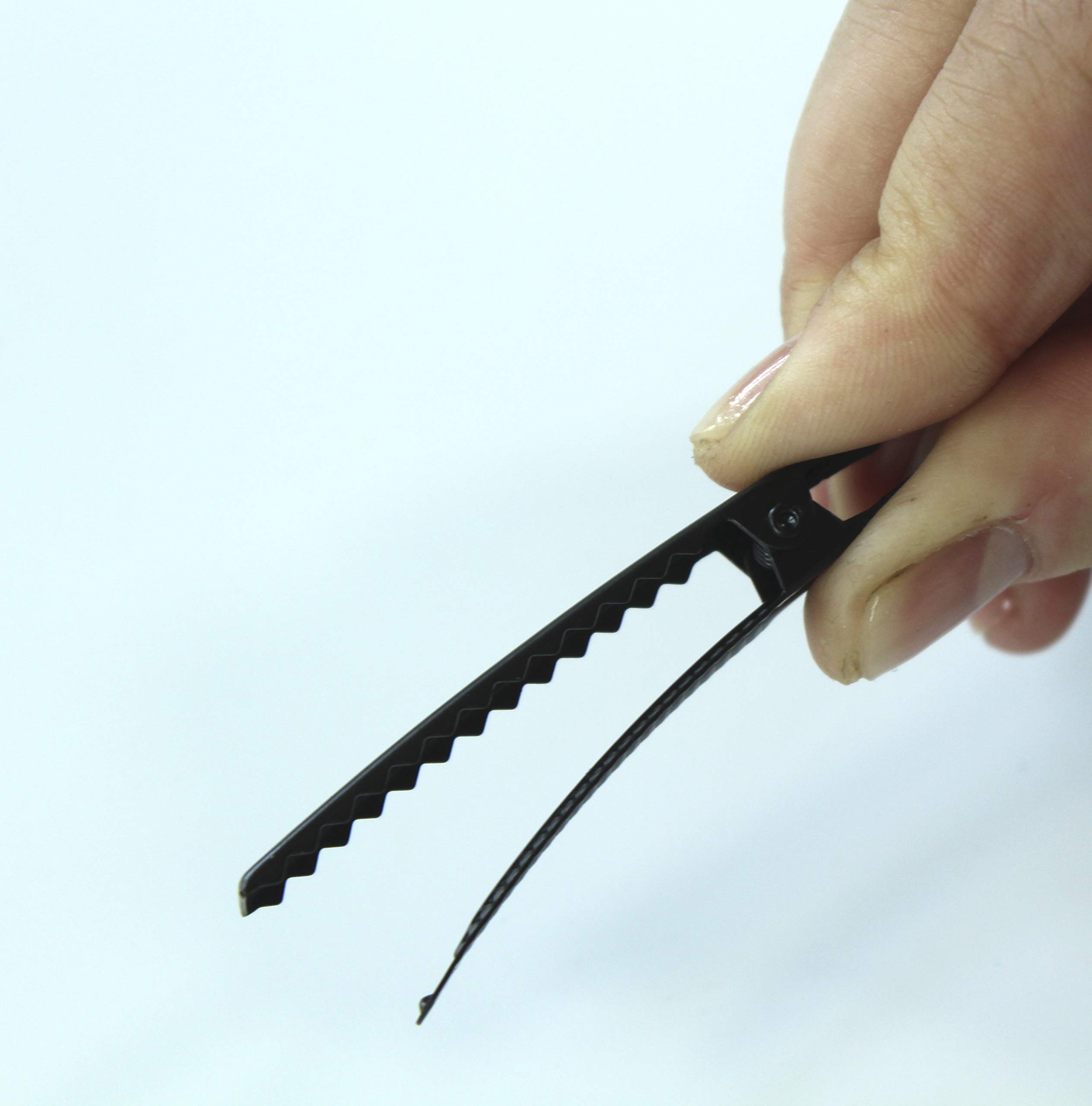 50pcs 60MM Black Flat Alligator Hair Clips for DIY, Crafting, and Hair Styling - Perfect for Salon, Home Use, and Hair Accessories Making